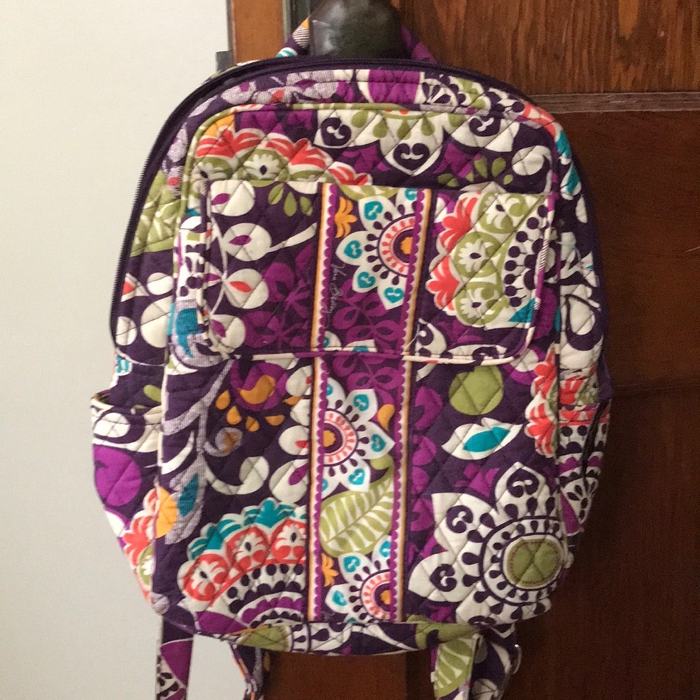 Small Vera Bradley Backpack (Plum Crazy Color)